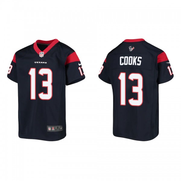 Youth Brandin Cooks Houston Texans Navy Game Jerse...