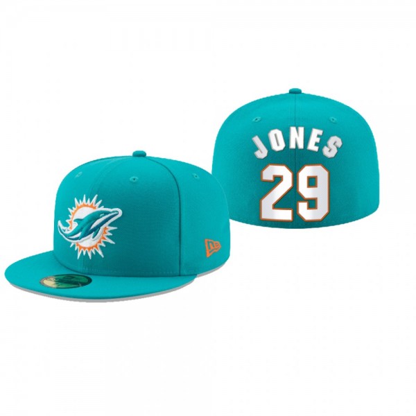 Miami Dolphins Brandon Jones Aqua Omaha 59FIFTY Fi...
