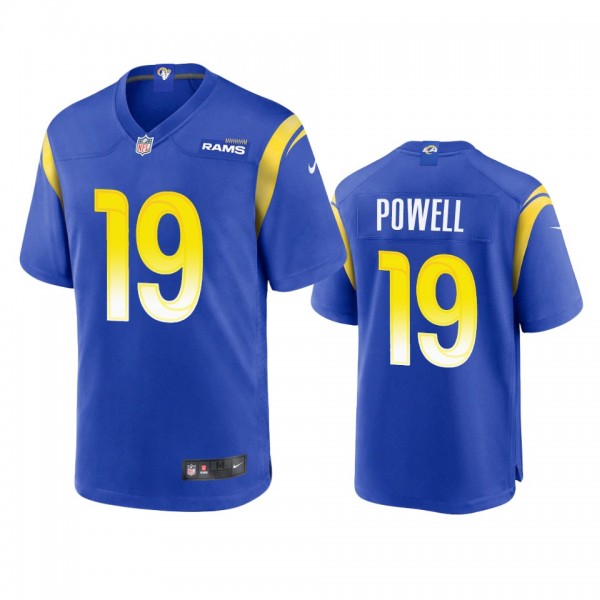 Los Angeles Rams Brandon Powell Royal Game Jersey