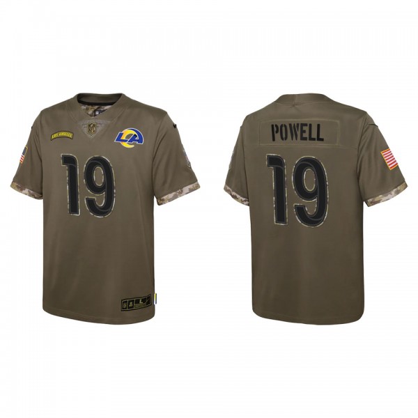 Brandon Powell Youth Los Angeles Rams Olive 2022 S...
