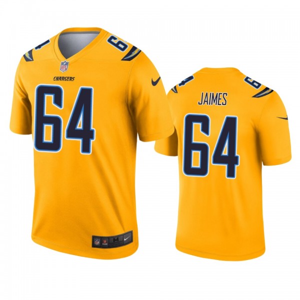 Los Angeles Chargers Brenden Jaimes Gold Inverted ...