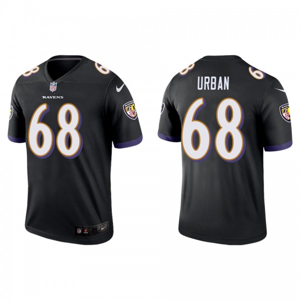 Men's Baltimore Ravens Brent Urban Black Legend Je...