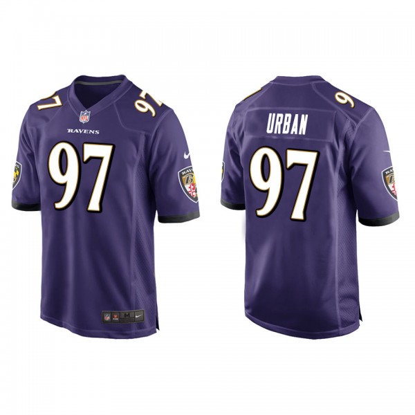 Men's Baltimore Ravens Brent Urban Purple Game Jersey