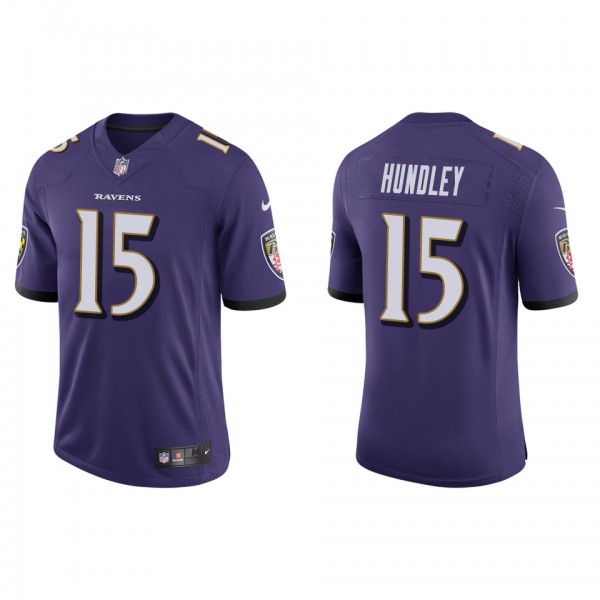 Men's Baltimore Ravens Brett Hundley Purple Vapor ...