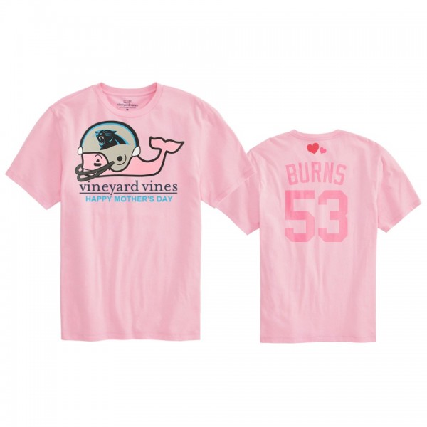 Women's Carolina Panthers Brian Burns Pink Mother's Day T-Shirt