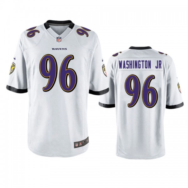 Baltimore Ravens Broderick Washington Jr. White Ga...
