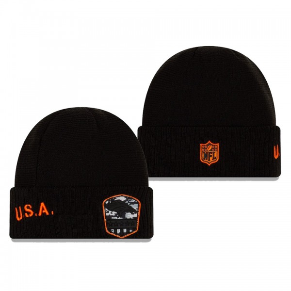 Denver Broncos Black 2019 Salute to Service Cuffed Knit Hat