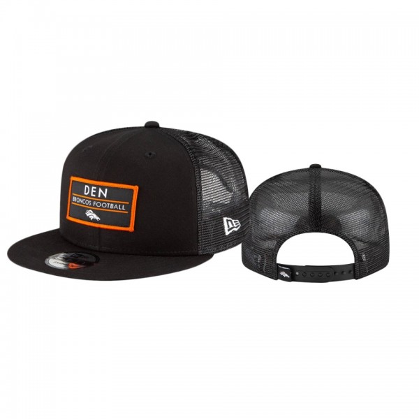 Denver Broncos Black Bar Trucker 9FIFTY Snapback Hat