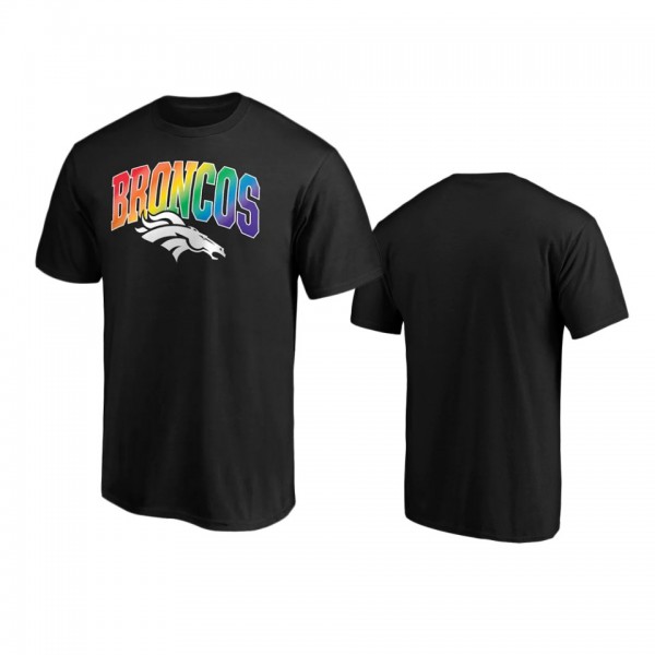 Denver Broncos Black Pride Logo T-Shirt