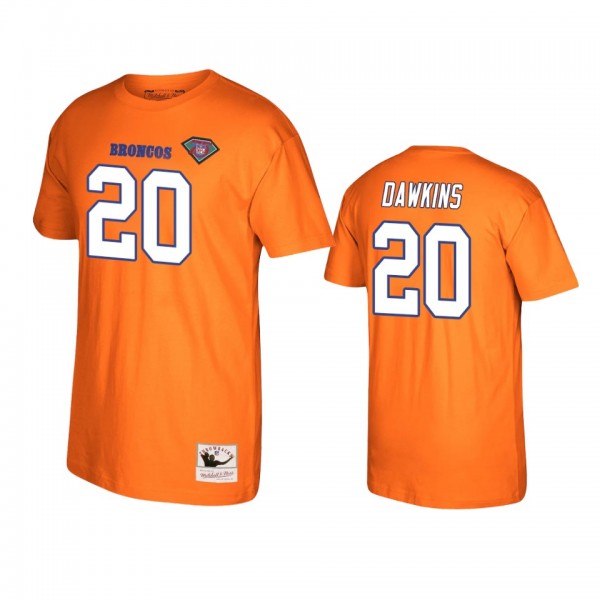 Broncos Brian Dawkins Orange Retired Player Name N...