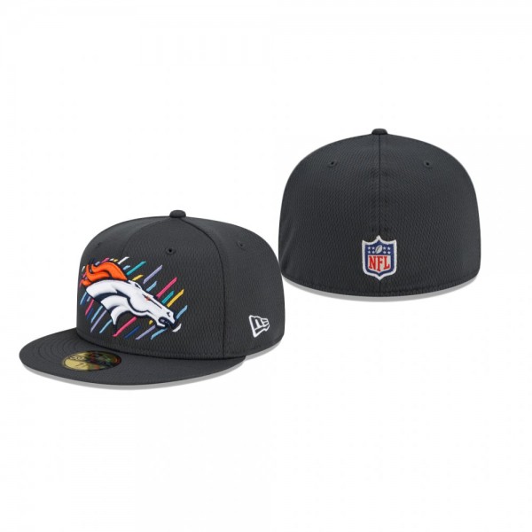 Denver Broncos Charcoal 2021 NFL Crucial Catch 59FIFTY Fitted Hat