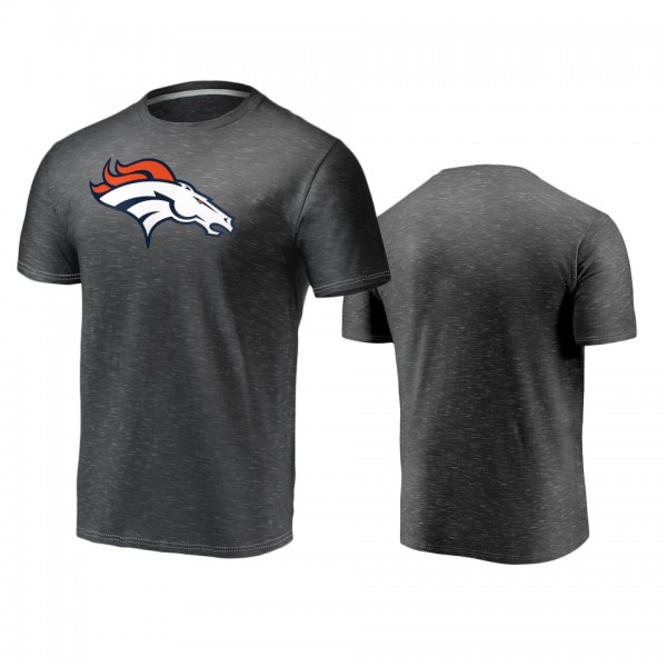 Denver Broncos Charcoal Space Dye Primary Logo T-S...