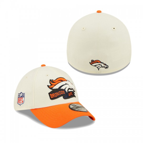 Men's Denver Broncos Cream Orange 2022 Sideline 39...