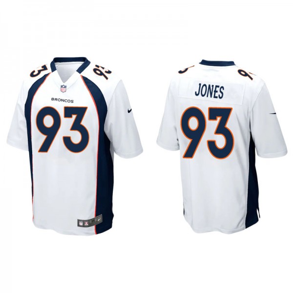 Men's Broncos D.J. Jones White Game Jersey
