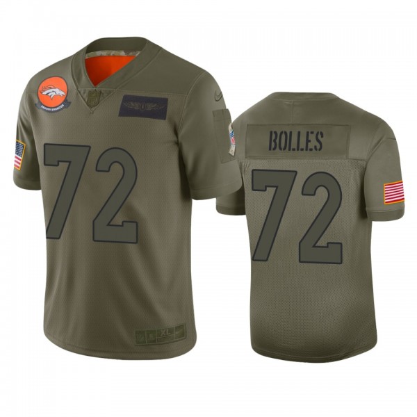 Denver Broncos Garett Bolles Camo 2019 Salute to S...