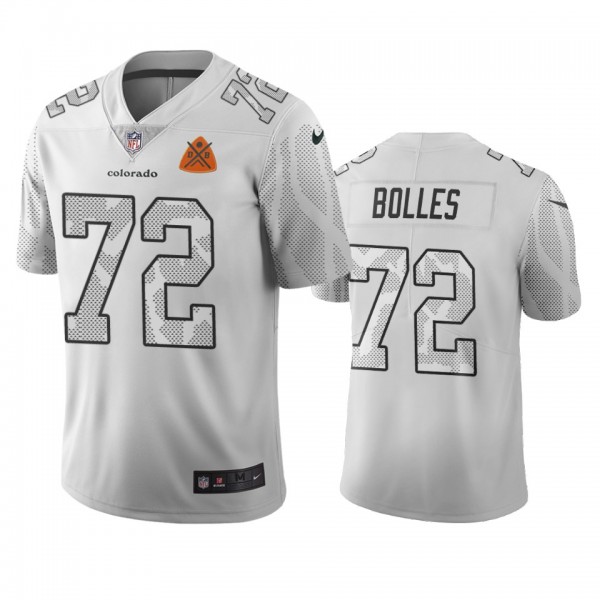 Denver Broncos Garett Bolles White Vapor Limited City Edition Jersey