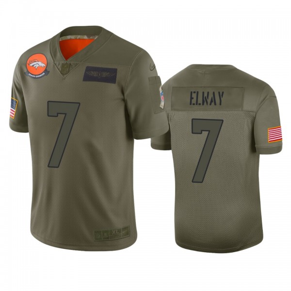 Denver Broncos John Elway Camo 2019 Salute to Serv...