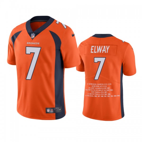 Denver Broncos John Elway Orange Career Highlight ...