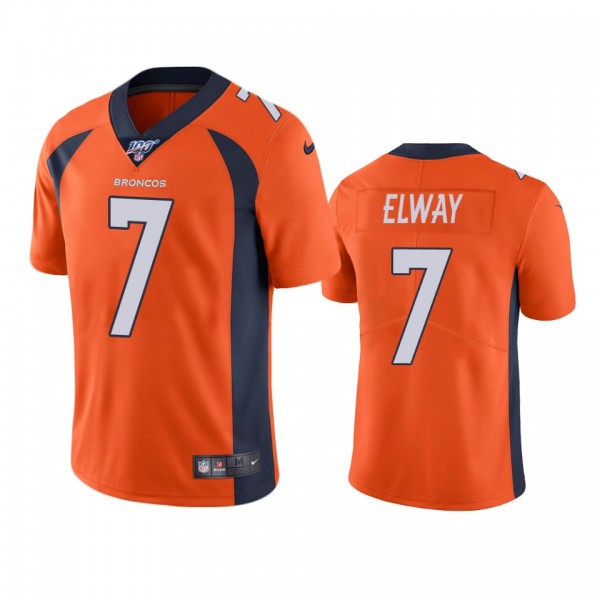 Denver Broncos John Elway Orange 100th Season Vapor Limited Jersey