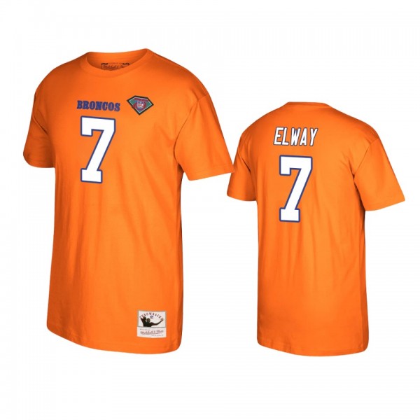Broncos John Elway Orange Retired Player Name Numb...