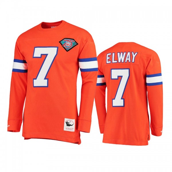 Broncos John Elway Orange Throwback Retired Player...