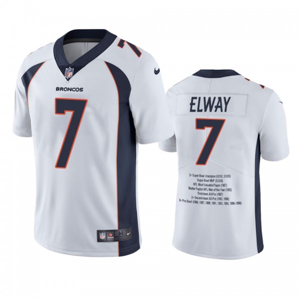 Denver Broncos John Elway White Career Highlight L...