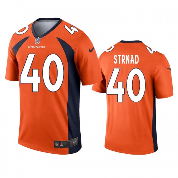 Denver Broncos Justin Strnad Orange Legend Jersey ...