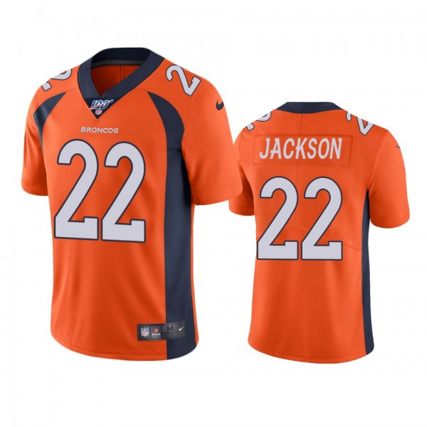 Denver Broncos Kareem Jackson Orange 100th Season Vapor Limited Jersey