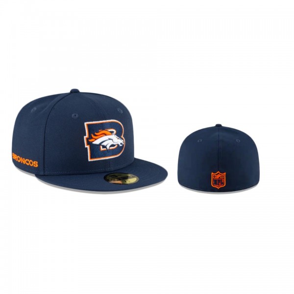Denver Broncos Navy Logo Mix 59Fifty Fitted Hat