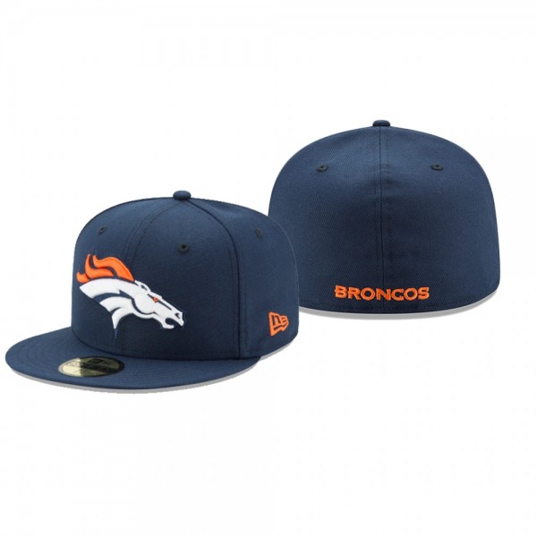 Denver Broncos Navy Omaha 59FIFTY Fitted Hat