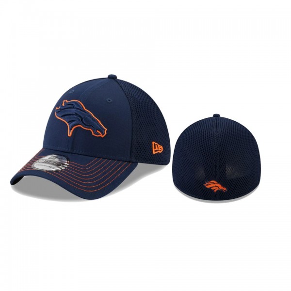 Denver Broncos Navy Team Neo 39THIRTY Flex Hat