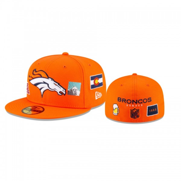 Denver Broncos Orange Local 59FIFTY Fitted Hat