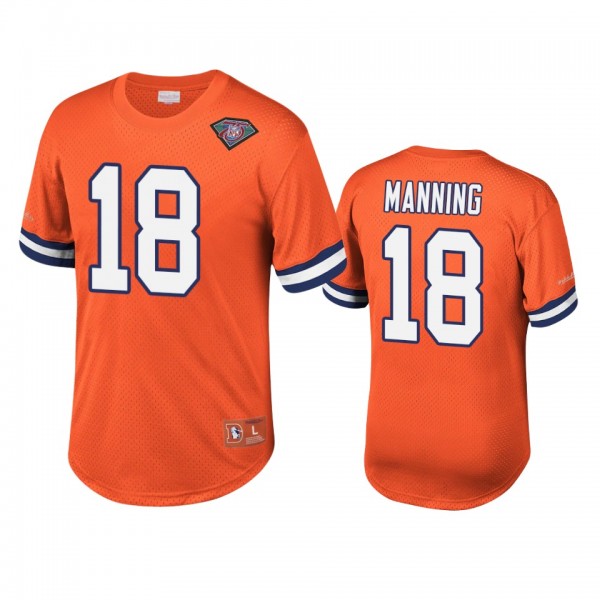 Denver Broncos Peyton Manning Orange Retired Player Name Number T-Shirt