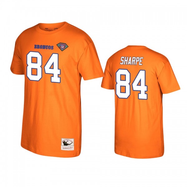 Broncos Shannon Sharpe Orange Retired Player Name ...