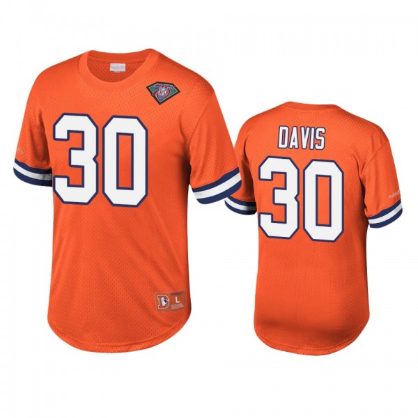 Denver Broncos Terrell Davis Orange Retired Player...