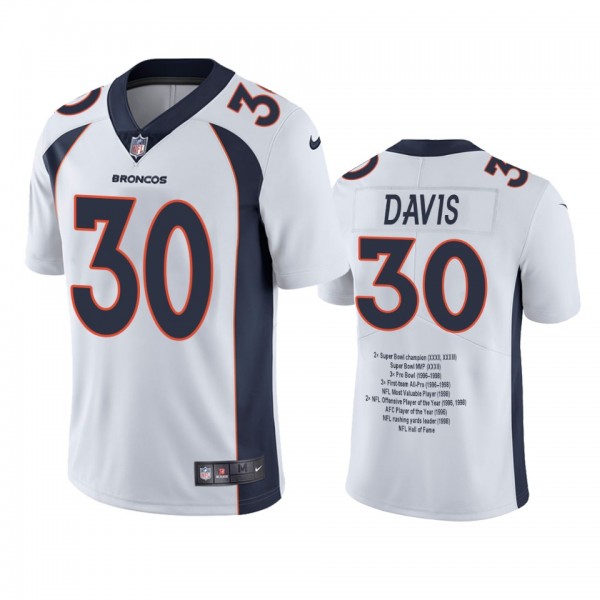 Denver Broncos Terrell Davis White Career Highligh...