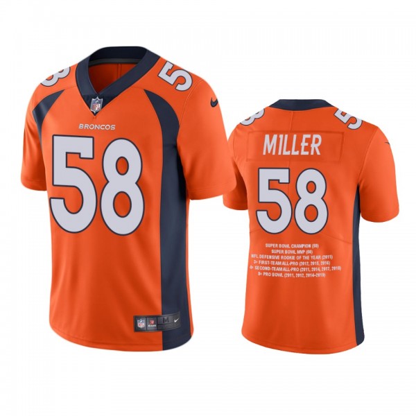 Denver Broncos Von Miller Orange Career Highlight ...