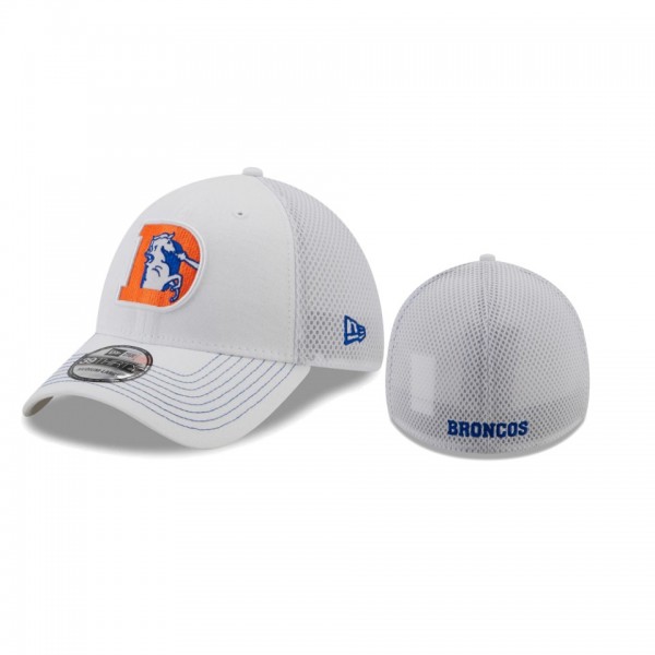 Denver Broncos White Team Neo Historic Logo 39THIRTY Hat