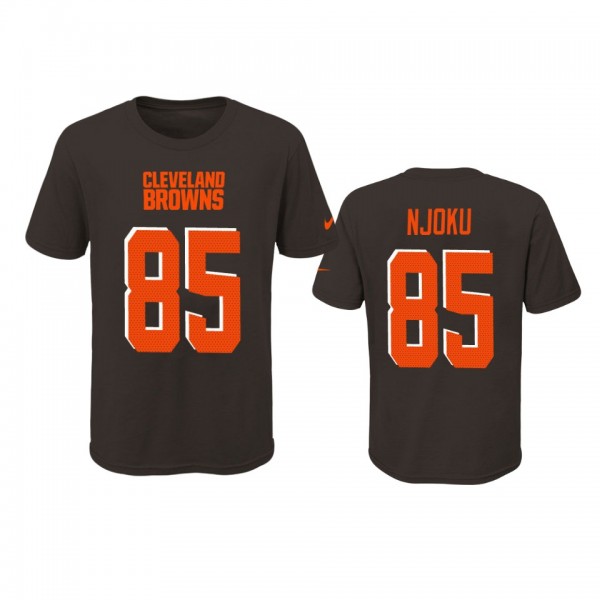 Browns #85 David Njoku Brown Player Pride T-Shirt ...