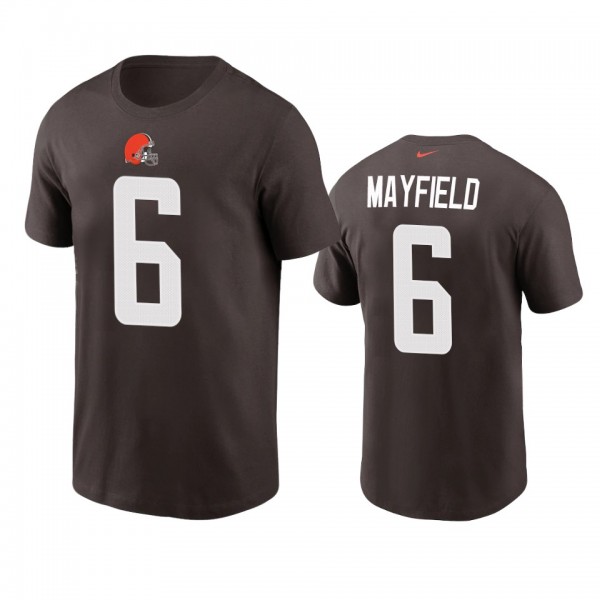 Men's Cleveland Browns Baker Mayfield Brown Name N...