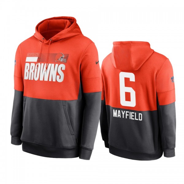 Cleveland Browns Baker Mayfield Orange Charcoal Si...