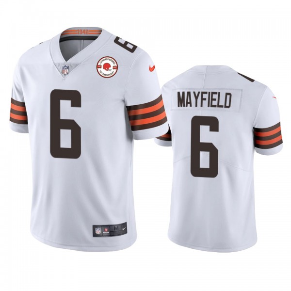 Cleveland Browns Baker Mayfield White 75th Anniver...