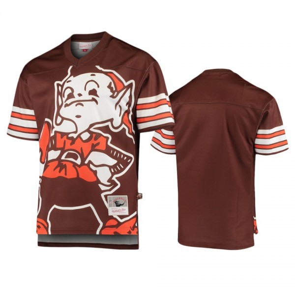 Cleveland Browns Brown Big Face Historic Logo T-Sh...