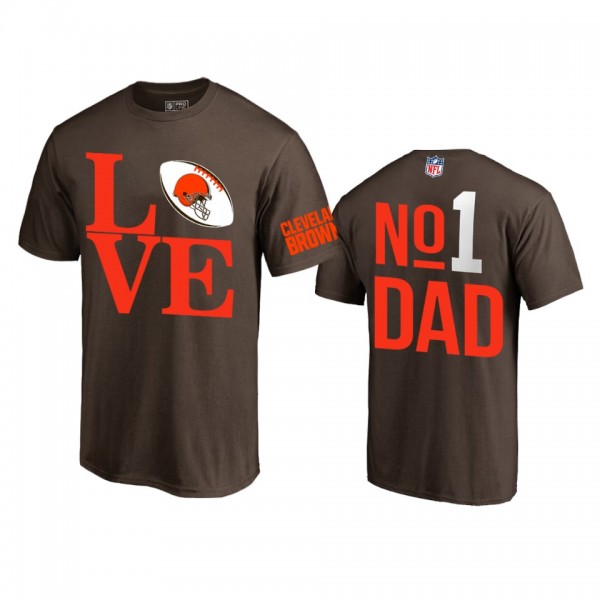 Cleveland Browns Brown Father's Day #1 Dad T-shirt