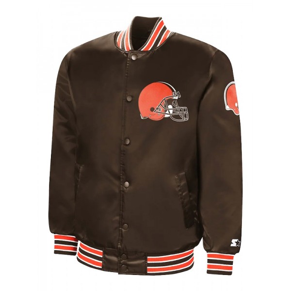 Cleveland Browns Brown Retro The Diamond Full-Snap...