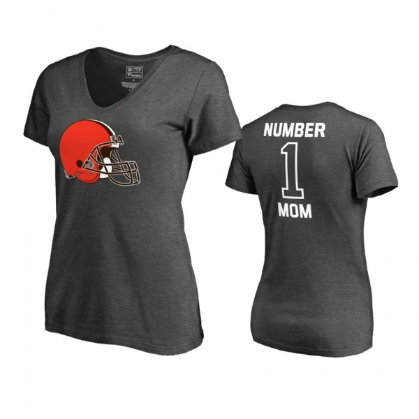 Cleveland Browns Charcoal Mother's Day #1 Mom T-Sh...