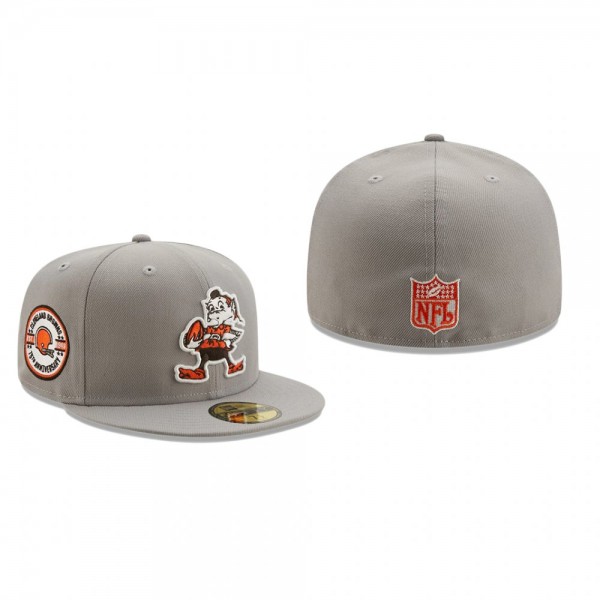 Cleveland Browns Gray 75th Anniversary 59FIFTY Fit...