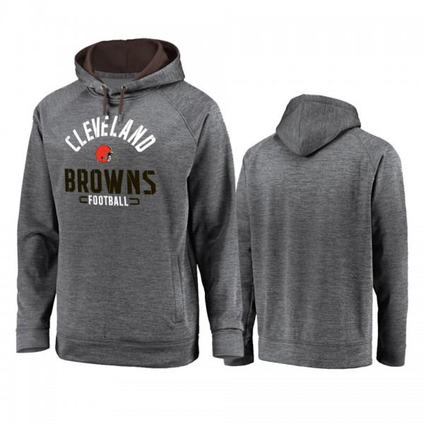 Cleveland Browns Gray Battle Charged Raglan Pullover Hoodie