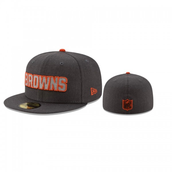 Cleveland Browns Heathered Charcoal Pop 59FIFTY Fi...