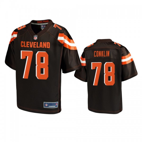 Cleveland Browns Jack Conklin Brown Pro Line Jerse...